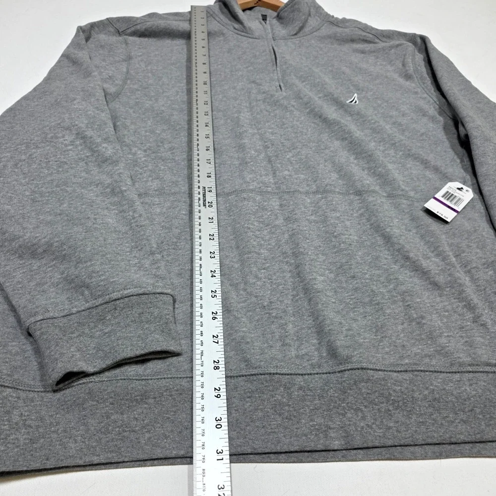 Nautica Quarter Zip Pullover Mens XXL Gray Long Sleeve J-Class Logo K83172 NEW